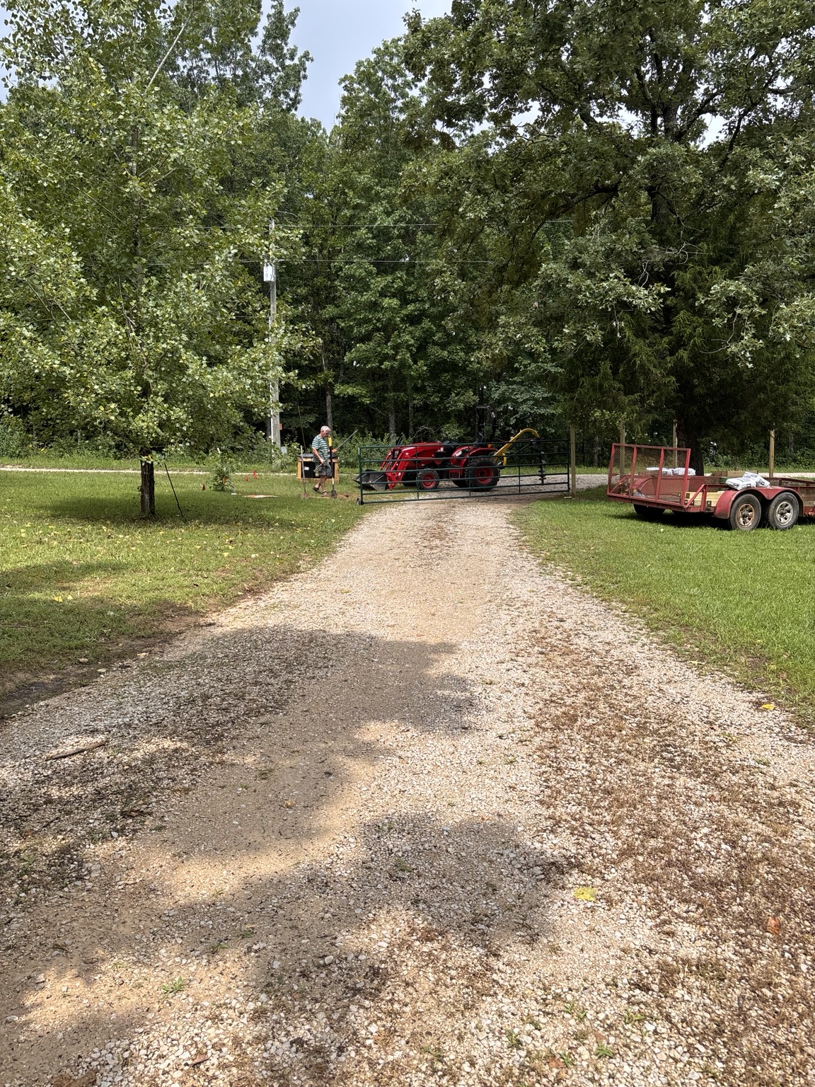 Gravel driveway maintenance project